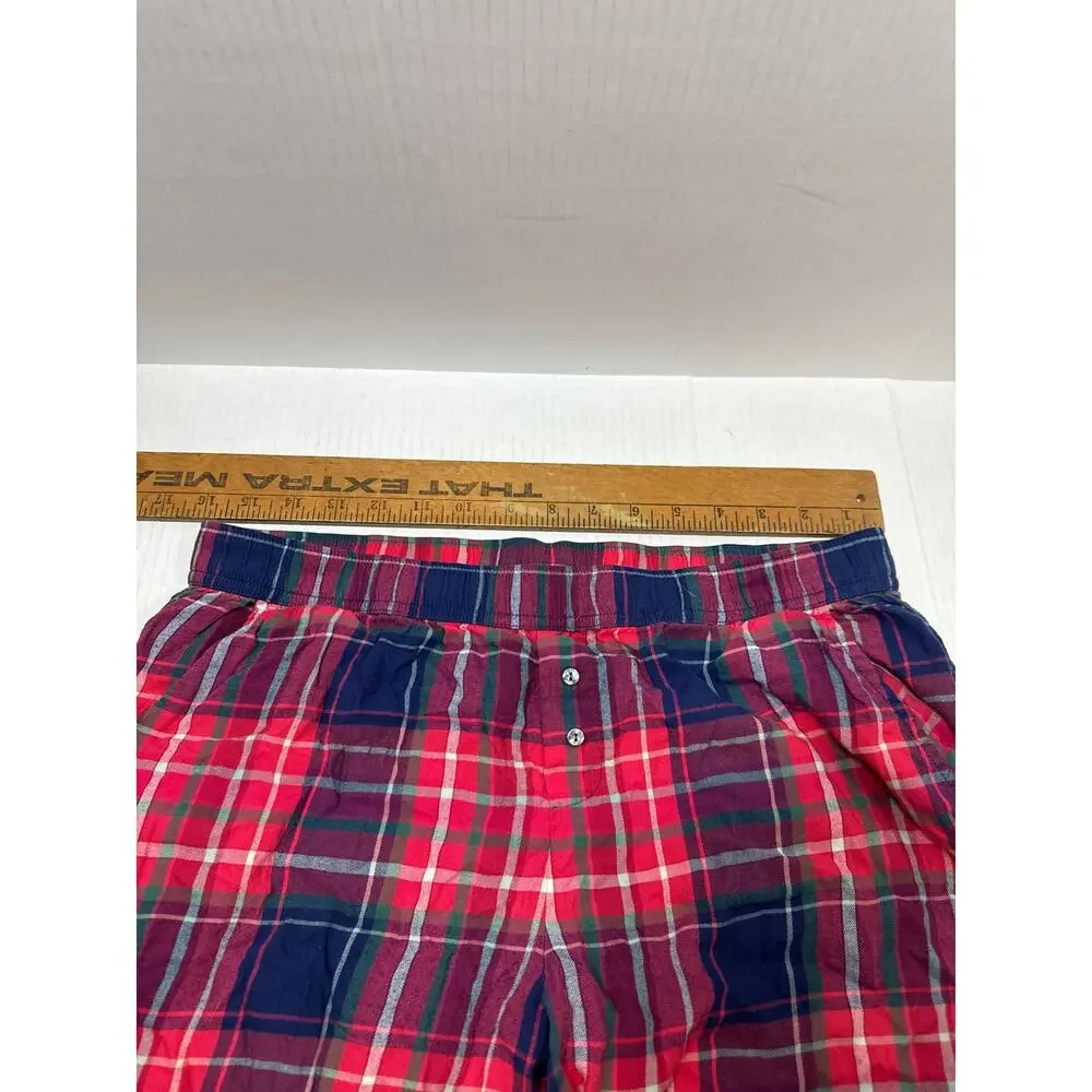 Victoria's‎ Secret Womens Pajama Pants Red Plaid Christmas PJs Cotton Blend Sz M